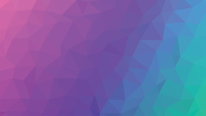 Obraz premium Pink to Teal Low Poly Gradient Background abstract