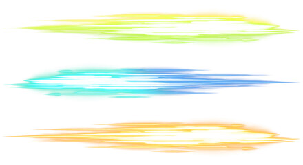 Abstract Light Streaks Motion Blur Effect With Speed Lines isolated on a transparent background