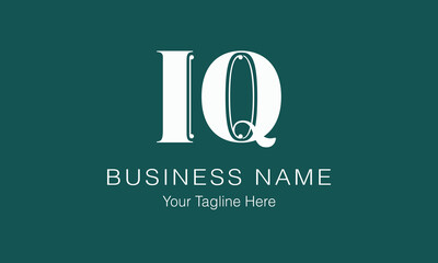 IQ I iq initial logo | initial based abstract modern minimal creative logo, vector template image. luxury logotype logo, real estate homie logo. typography logo. initials logo