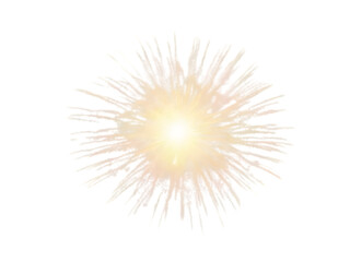Obraz premium Bright starburst explosion with glowing center on transparent background 