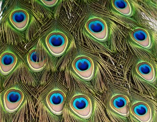Obraz premium Close-up peacock feather detail