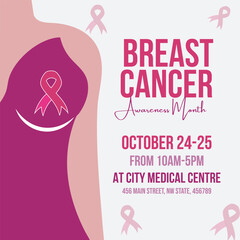 Breast Cancer Awareness Social Media Post Template