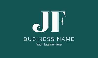 JF J jf initial logo | initial based abstract modern minimal creative logo, vector template image. luxury logotype logo, real estate homie logo. typography logo. initials logo