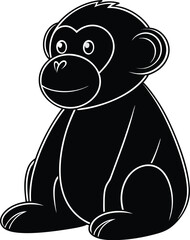 Silhouette of Monkey