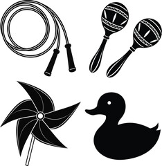 Set of Toys Silhouette