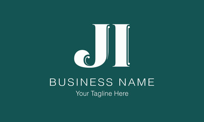 JI J ji initial logo | initial based abstract modern minimal creative logo, vector template image. luxury logotype logo, real estate homie logo. typography logo. initials logo