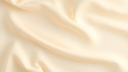 Fototapeta premium Soft cream fabric with delicate folds and subtle shadows, creating a serene and minimalist aesthetic.