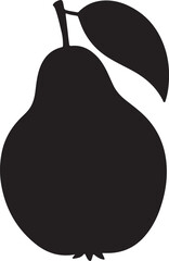 Medlar Fruit single in silhouette image white backgrpound.