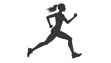 Obraz premium Running woman silhouette