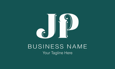 JP J jp initial logo | initial based abstract modern minimal creative logo, vector template image. luxury logotype logo, real estate homie logo. typography logo. initials logo