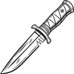 vector illustration knife isolated on white background