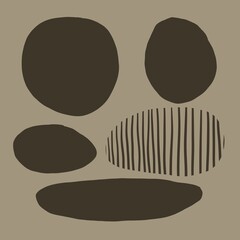 Abstract image for modern interior. The picture is painted by hand on a tablet.