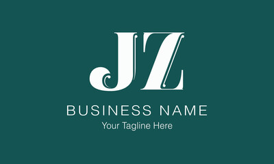 JZ J jz initial logo | initial based abstract modern minimal creative logo, vector template image. luxury logotype logo, real estate homie logo. typography logo. initials logo