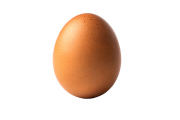 Single brown chicken egg isolated on transparent background