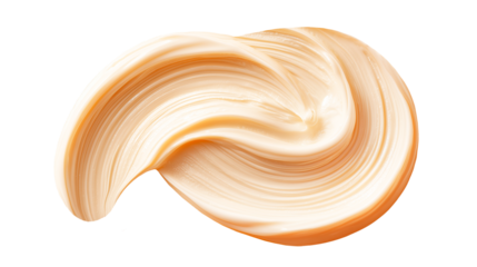 creamy brushstroke glossy with soft light on transparent background