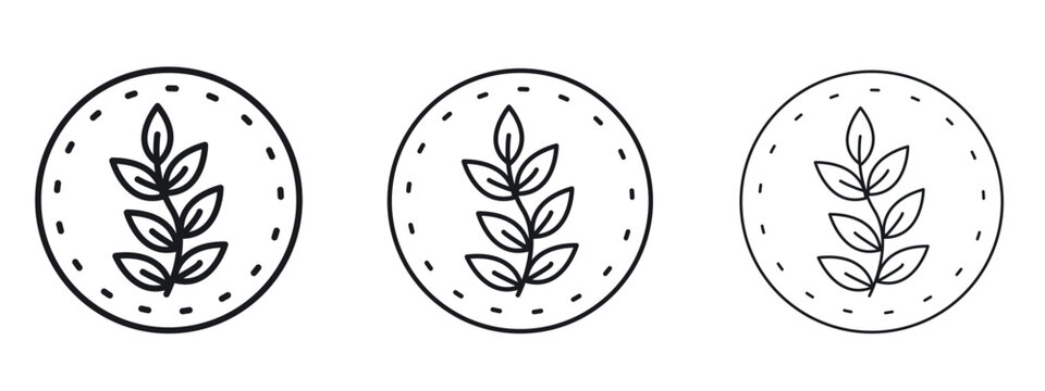 Fibre icon vector Logo Design Template. Editable Stroke graphics.