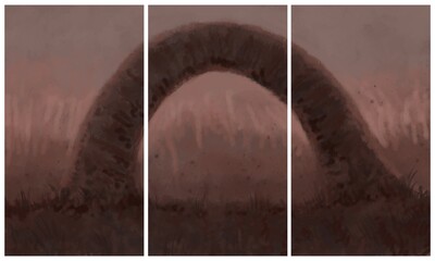 Abstract Landscape Painting - digital painting. Painted on a tablet. © neurostructure