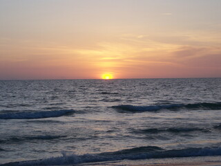 sunset in the sea