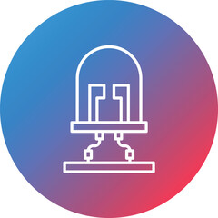 Diode Line Gradient Circle Background Icon