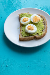 avocado egg  toast bread breakfast