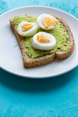 avocado egg toast bread breakfast