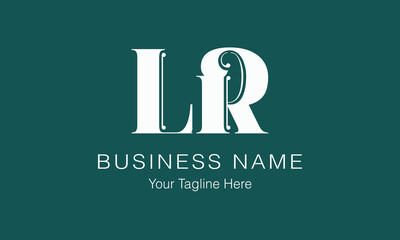 LR L lr initial logo | initial based abstract modern minimal creative logo, vector template image. luxury logotype logo, real estate homie logo. typography logo. initials logo