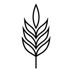 set of black silhouettes of leaves