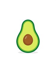 Avocado half illustration