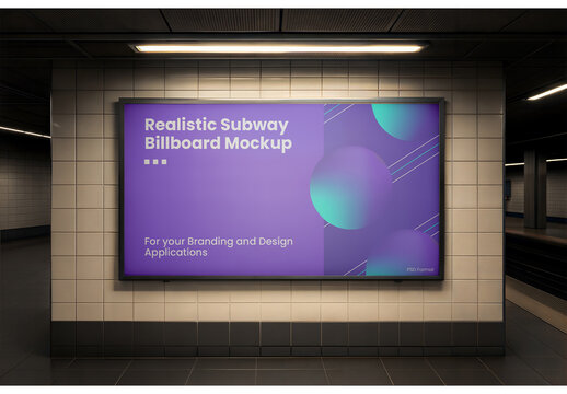 Subway Billboard Mockup 109