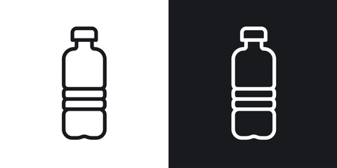 Obraz premium Water bottle icon vector symbol in Line Art Style for Design, Presentation, Website or Apps Elements.