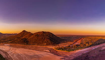 Fototapeta premium Kawalasee Kalase River seasonal river Lodwar Town Turkana County region Kenya Sunset Landscapes