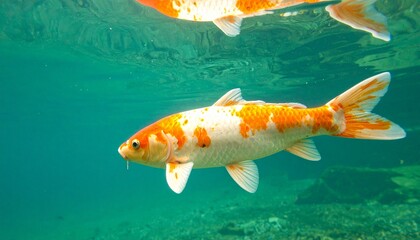 Naklejka premium Vibrant Orange Koi Fish