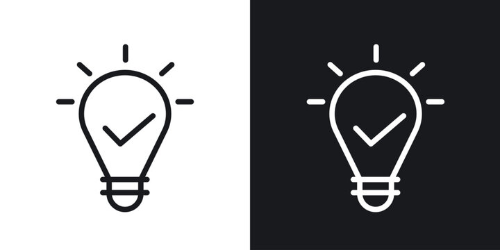 Idea icon vector symbol in Line Art Style for Design, Presentation, Website or Apps Elements.