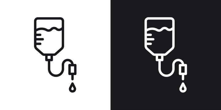 IV drip icon vector symbol in Line Art Style for Design, Presentation, Website or Apps Elements.