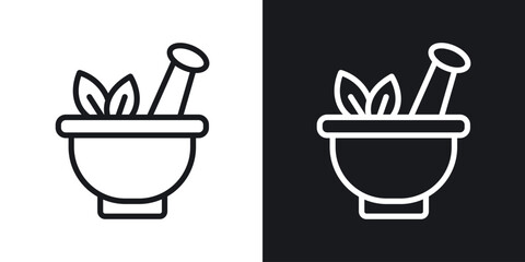 Herbal medicine icon vector symbol in Line Art Style for Design, Presentation, Website or Apps Elements. © ramsey