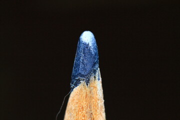 Black pencil super macro stock photo