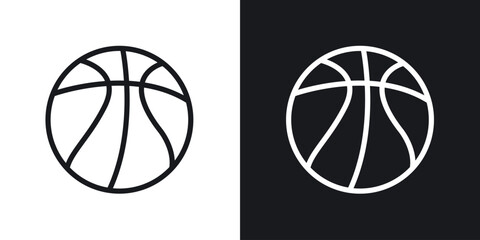 Basketball icon vector symbol in Line Art Style for Design, Presentation, Website or Apps Elements. © ramsey
