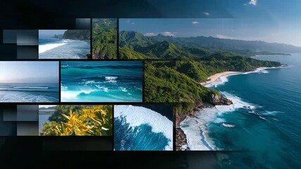 dynamic slideshow of a solo traveler exploring exotic destinations, with fast cuts, location captions, and upbeat background music travel slideshow, solo traveler, exotic 