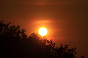 sunset over the mountains