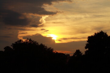 sunset over the mountains