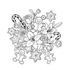 Fototapeta premium christmas, pattern, flower, vector, floral, design, seamless, vintage, illustration, ornament, decoration, art, wallpaper, nature, decor, texture, element, flowers, mandala, leaf, retro, ornate, lace,