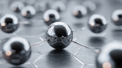 metallic spheres network connection