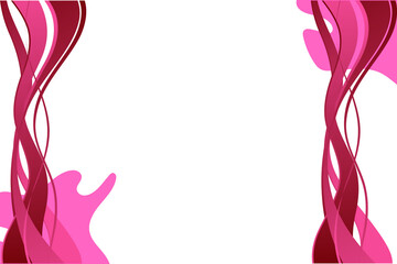 Abstract Pink and Crimson Swirls on Black Background