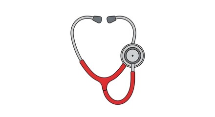 Stethoscope Medical Equipment Illustration Health Care Tool for Doctors and Nurses