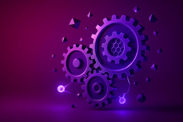 Blockchain Gear Mechanism with Interconnected Cogs for System Integration