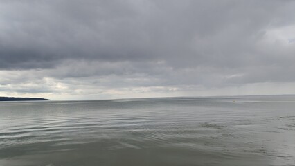 storm clouds over the sea
