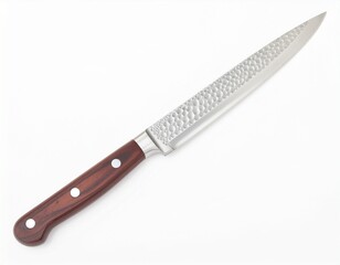 Japanese Santoku knife white background