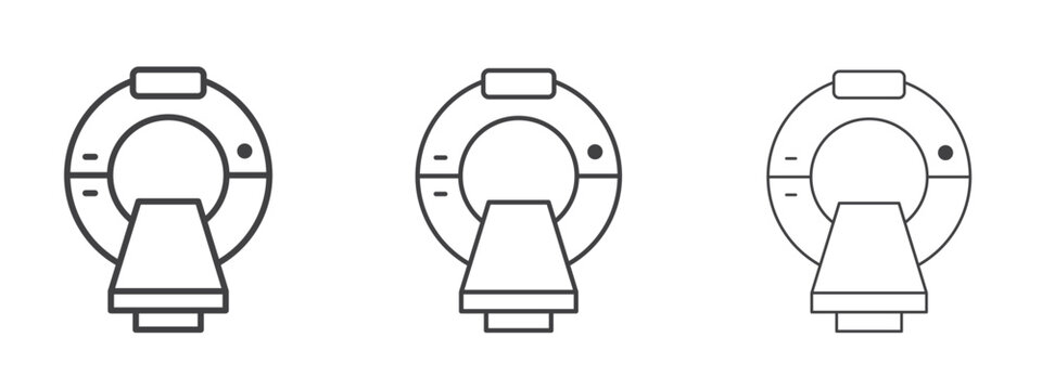 MRI icon vector Graphics. Black thin lines icons