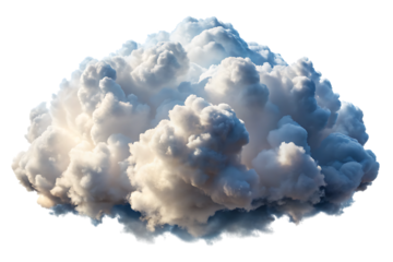 blue sky and clouds - isolated on A white background PNG. GENERATIVE AI