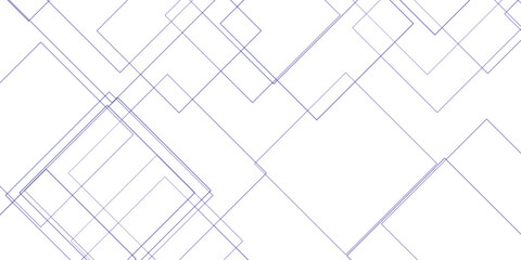 Abstract geometric composition of overlapping linear shapes in shades of blue on white background